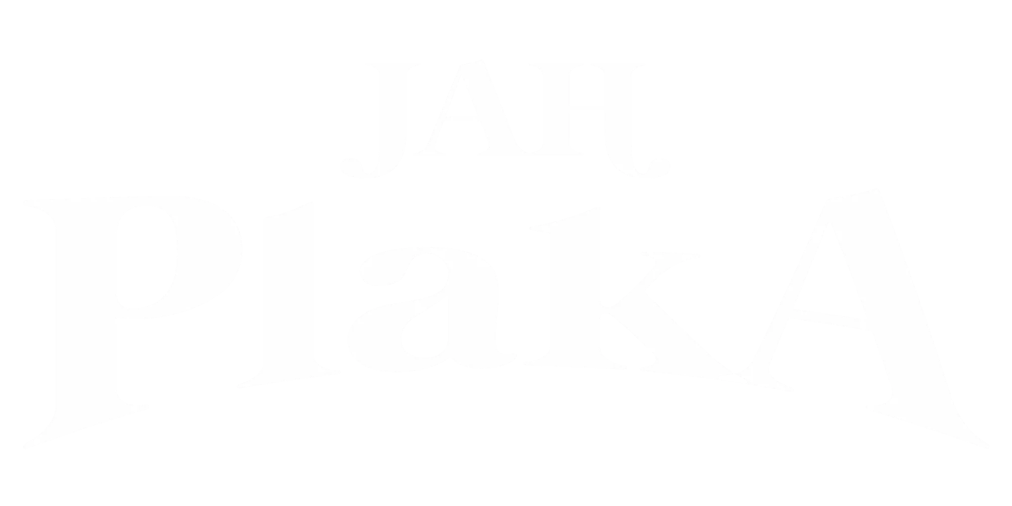 White Graphic Font JahPlaka Logo